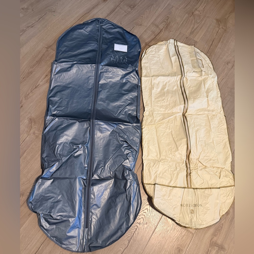 Nordstrom Vintage Long Garment Bag Plastic 1980's three other bags included - Picture 3 of 8